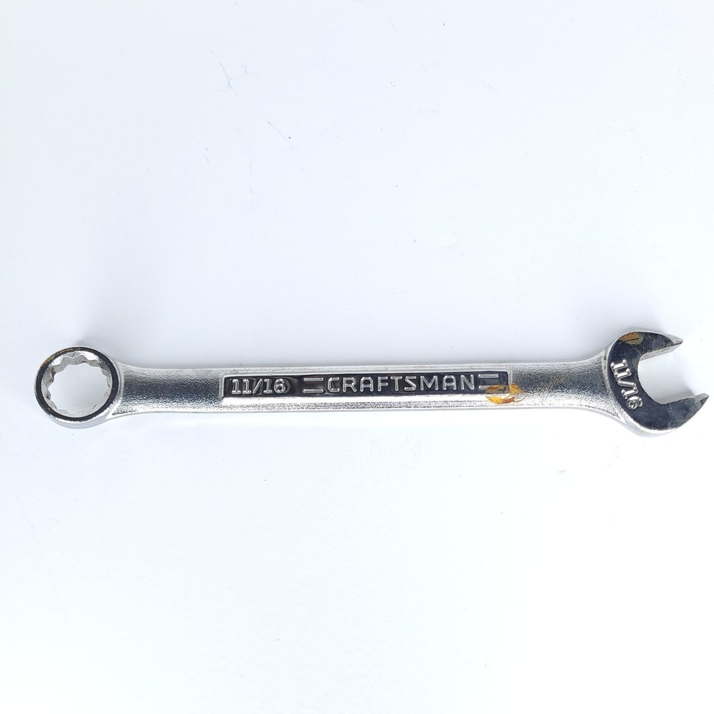 Vintage Craftsman  11/16" 12 Point Combination Wrench VΛ 44698 USA Inverted V